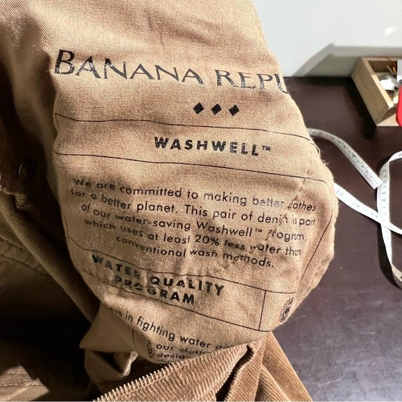 Banana Republic Petite Corduroy Pants High-Rise Pumpkin Spice 32/14 - Picture 10 of 15